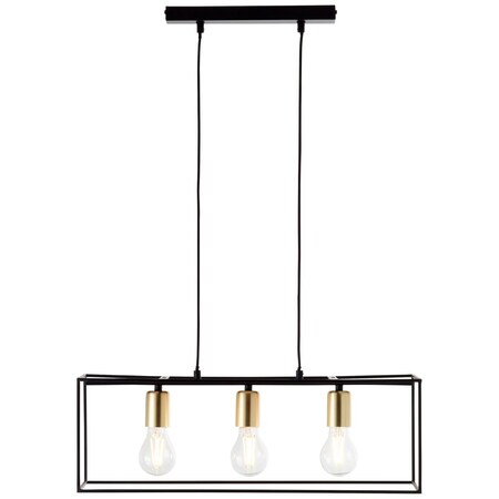 BRILLIANT Lampe Arica Pendelleuchte 3flg schwarz/messing | 3x A60, E27, 60W,  geeignet für Normallampen (nicht enthalten) | Kabel kürzbar bei Marktkauf  online bestellen
