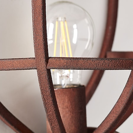 BRILLIANT Lampe Matrix Wandleuchte Zuleitung und Schalter rostfarbend | 1x  G95, E27, 60W, geeignet für Normallampen (nicht enthalten) | Mit  Schnurzwischenschalter bei Marktkauf online bestellen