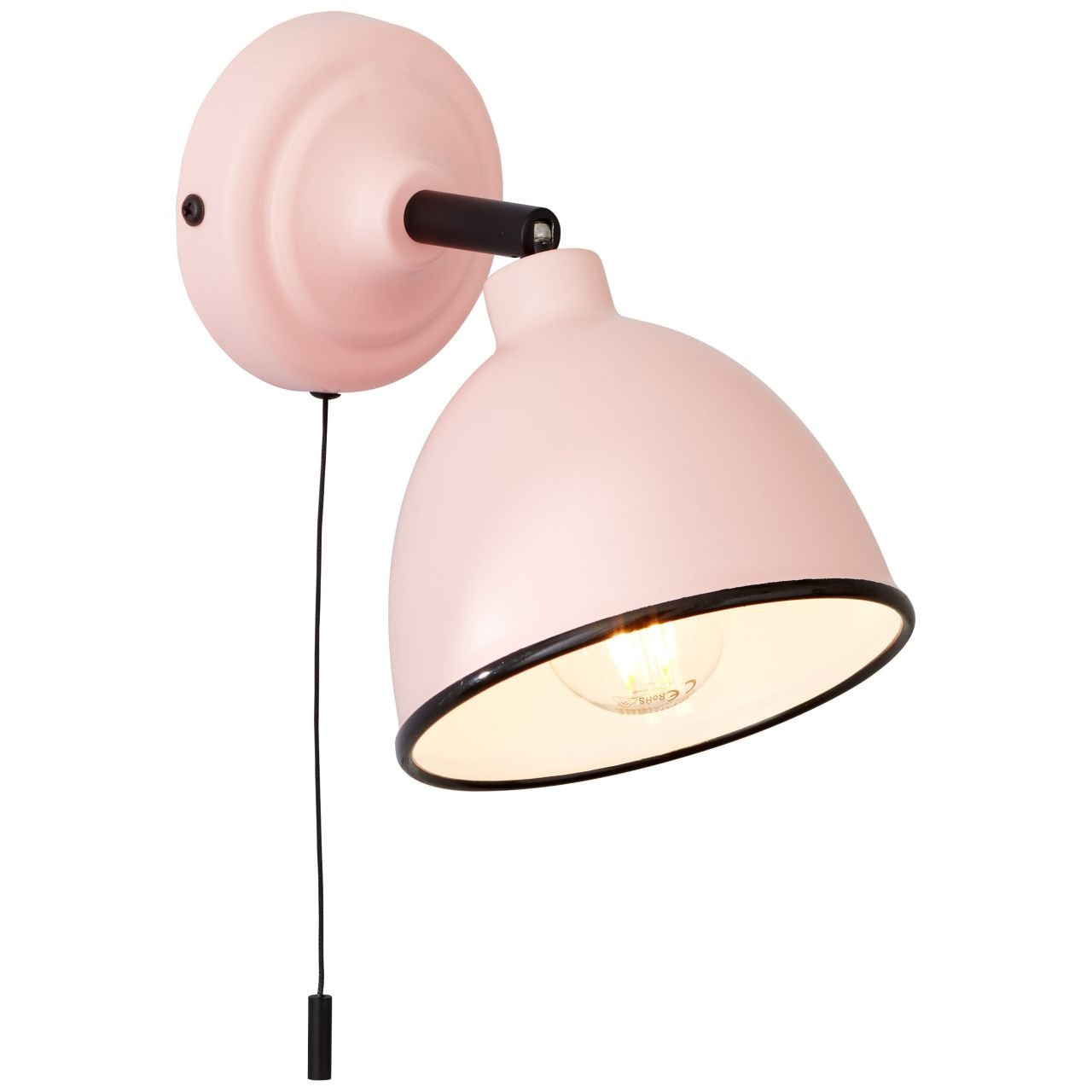 BRILLIANT Lampe Telio Wandleuchte Zugschalter ros1x D45, E14, 28W, geeignet f&uuml;r Tropfenlampen (nicht enthalten) | Mit Zugschalter 