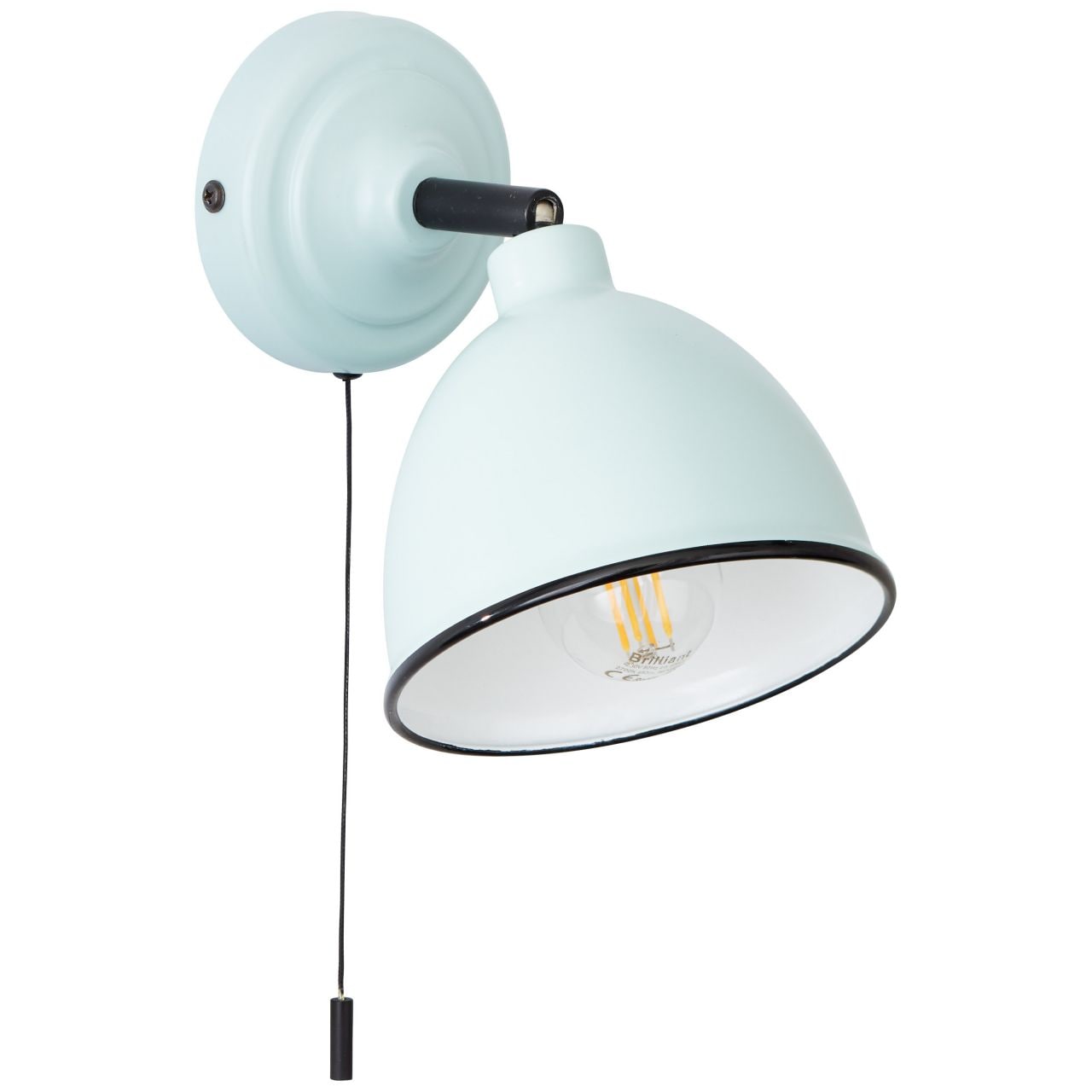 BRILLIANT Lampe Telio | für 28W, geeignet bei E14, Zugschalter bestellen 1x D45, | Wandleuchte Mit hellblau online (nicht Marktkauf enthalten) Zugschalter Tropfenlampen