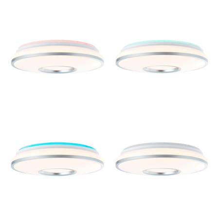 Lampe 39cm weiß-silber bestellen online Marktkauf Fernbedienung | 24W (2460lm, BRILLIANT 3000-6000K) LED dimmbar Deckenleuchte Steuerbar bei / Stufenlos integriert, | über 1x LED Visitation