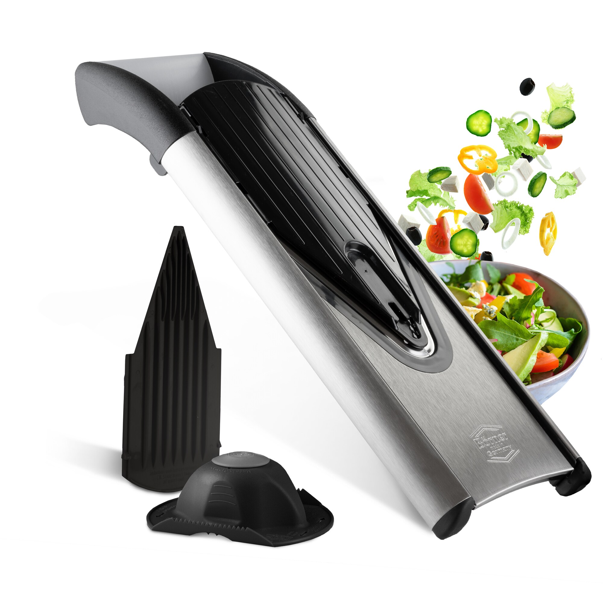 B&ouml;rner V6 Gem&uuml;sehobel Basis Set Gem&uuml;seschneider Rohkostreibe Scheibenschneider K&uuml;chenreibe 