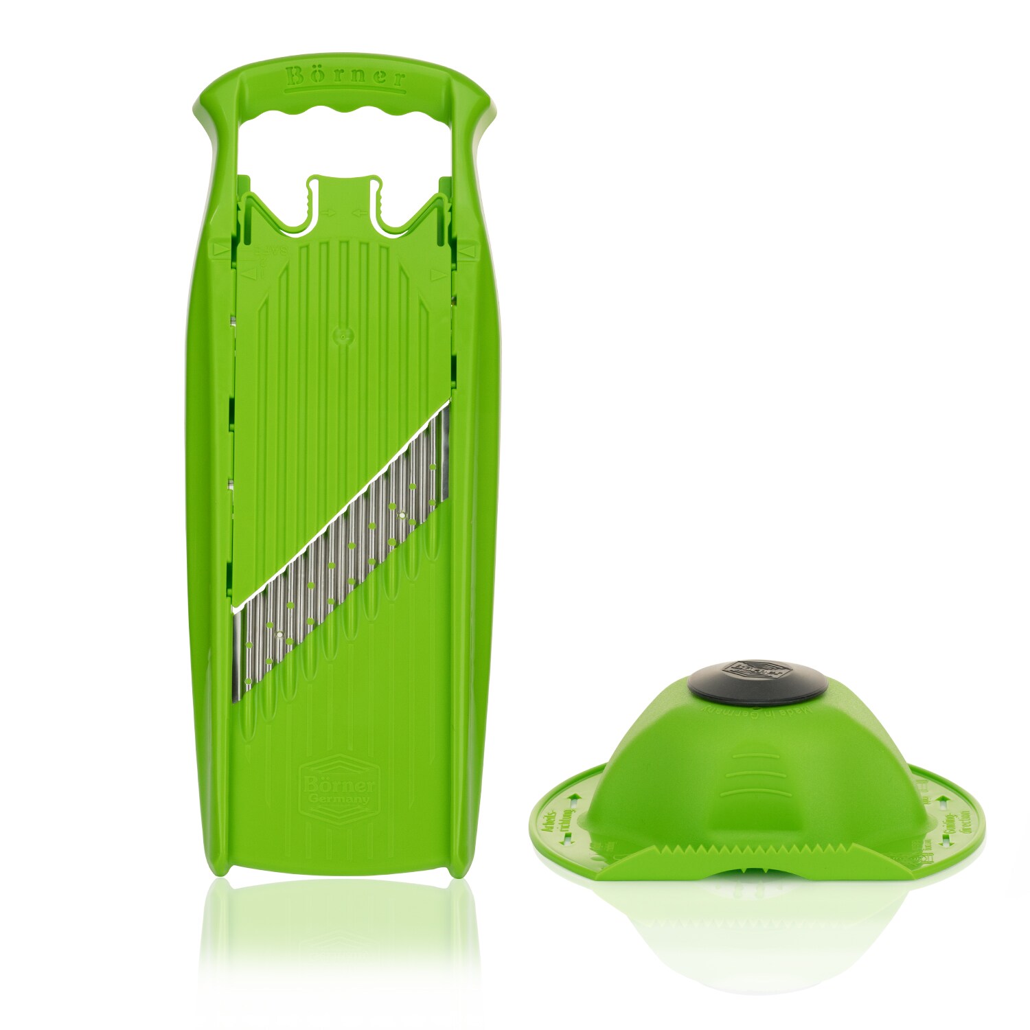 Gemüseschneider Welle-Waffel Powerline - BPA frei Wellenschneider Waffelschneider Gemüseschneider Gemüsehobel mit Fruchthalter