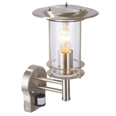 BRILLIANT Lampe York Außenwandleuchte spritzwassergeschützt Bewegungsmelder einstellbarem - g.f. 1x edelstahl A60, bestellen 40W, n. Bewegungsmelder Normallampen | | stehend E27, Mit IP-Schutzart: bei ent. 44 | Marktkauf online