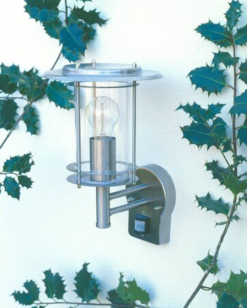 BRILLIANT Lampe York | edelstahl 44 spritzwassergeschützt | | bestellen Mit E27, einstellbarem Marktkauf bei Außenwandleuchte n. IP-Schutzart: g.f. 1x 40W, Normallampen online A60, Bewegungsmelder stehend - Bewegungsmelder ent