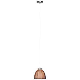 BRILLIANT Lampe Relax Pendelleuchte 20cm bronze/chrom | 1x A60, E27, 60W, g.f. Normallampen n. ent. | In der Höhe einstellbar / Kabel kürzbar | Für LED-Leuchtmittel geeignet 