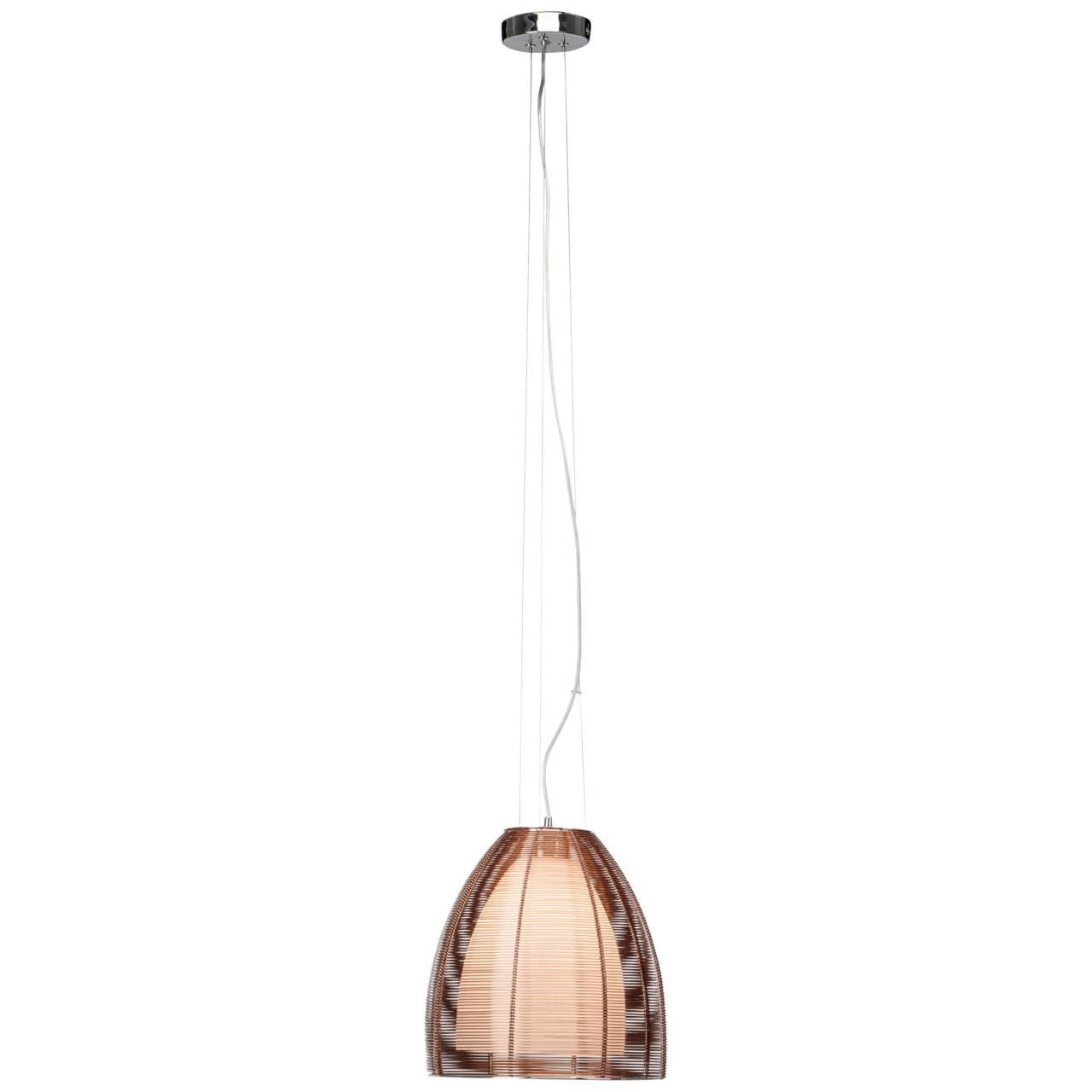 BRILLIANT Lampe Relax Pendelleuchte 30cm bronze/chrom | 1x A60, E27, 60W, g.f. Normallampen n. ent. | In der H&ouml;he einstellbar / Kabel k&uuml;rzbar | F&uuml;r LED-Leuchtmittel geeignet 