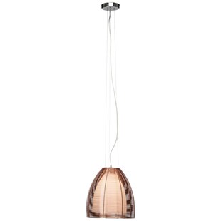 BRILLIANT Lampe Relax Pendelleuchte 30cm bronze/chrom | 1x A60, E27, 60W, g.f. Normallampen n. ent. | In der Höhe einstellbar / Kabel kürzbar | Für LED-Leuchtmittel geeignet 