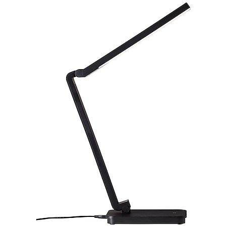 BRILLIANT Lampe Tori LED Tischleuchte schwarz | 1x 5W LED integriert SMD, 320lm, 5000K | Mit Touchdimmer stufenlos dimmbar | An zwei Gelenken in Höhe und Neigung einstellbar 