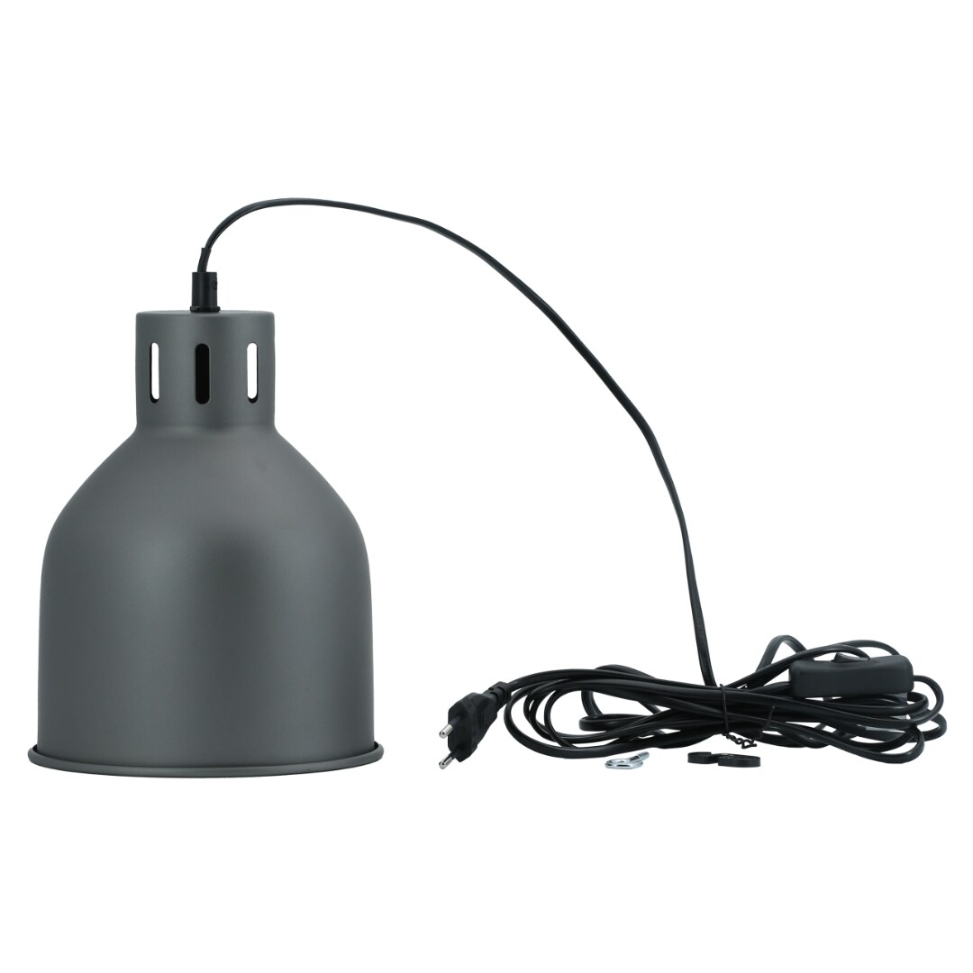 Venso EcoSolutions E27 SAGA Lampenschirm Grau, LED Pflanzenlampe E27 Pflanzenleuchte, LED Wachstumslampe, Anzuchtlampe Gem&uuml;se, Pflanzenlicht, Lampenschirm Anthrazit 