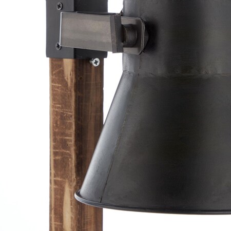 Decca Lampe, 1x stahl, aus BRILLIANT (FSC) A60, 10W, Waldwirtschaft Holz nachhaltiger Tischleuchte E27, schwarz online bestellen Marktkauf bei