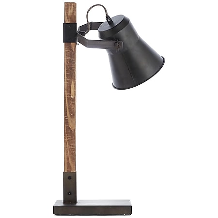 BRILLIANT Lampe, online Decca A60, bei Holz 10W, Marktkauf aus 1x nachhaltiger bestellen stahl, (FSC) Waldwirtschaft Tischleuchte E27, schwarz
