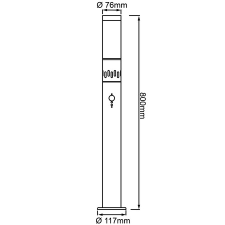 IP-Schutzart: Leigh BRILLIANT bei 80cm 1x Marktkauf edelstahl, online E27, 11W, A60, 44 bestellen Außenstandleuchte Lampe, Bewegungsmelder spritzwassergeschützt -