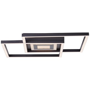 BRILLIANT Lampe, Metis LED Deckenleuchte 40x30cm schwarz, 1x LED integriert, 34W LED integriert, (3600lm, 3000K), In 3 Stufen über Wandschalter dimmbar 