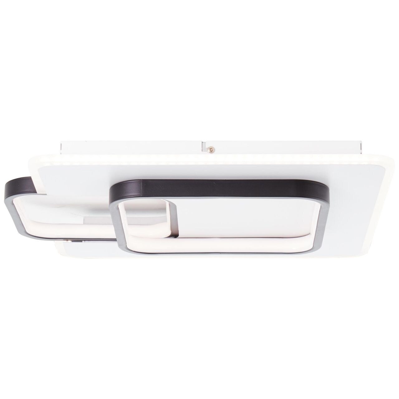 BRILLIANT Lampe, Rezia LED Deckenleuchte 45x40cm wei&szlig;/schwarz, 1x LED integriert, 34W LED integriert, (3500lm, 3000K), Energiesparend und langlebig durch LED-Einsatz 