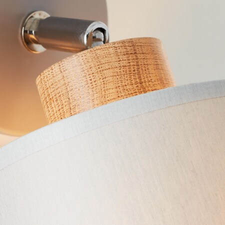 E27, Holz (FSC) bei online 1x Marktkauf 25W, Vonnie aus bestellen BRILLIANT Lampe, nachhaltiger Wandspot grau/holz, A60, Waldwirtschaft