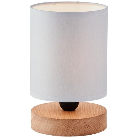 E27, (FSC) Holz Lampe, online grau/holz, BRILLIANT 25W, nachhaltiger Vonnie bestellen 1x Waldwirtschaft Marktkauf bei A60, aus Tischleuchte