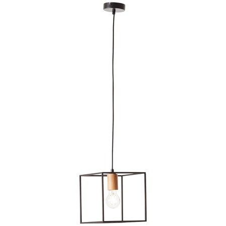 einstellbar schwarz/holzfarbend, / BRILLIANT Marktkauf 20x20cm Arica bestellen Lampe, bei E27, 60W, online Kabel Pendelleuchte A60, in 1x der kürzbar Höhe