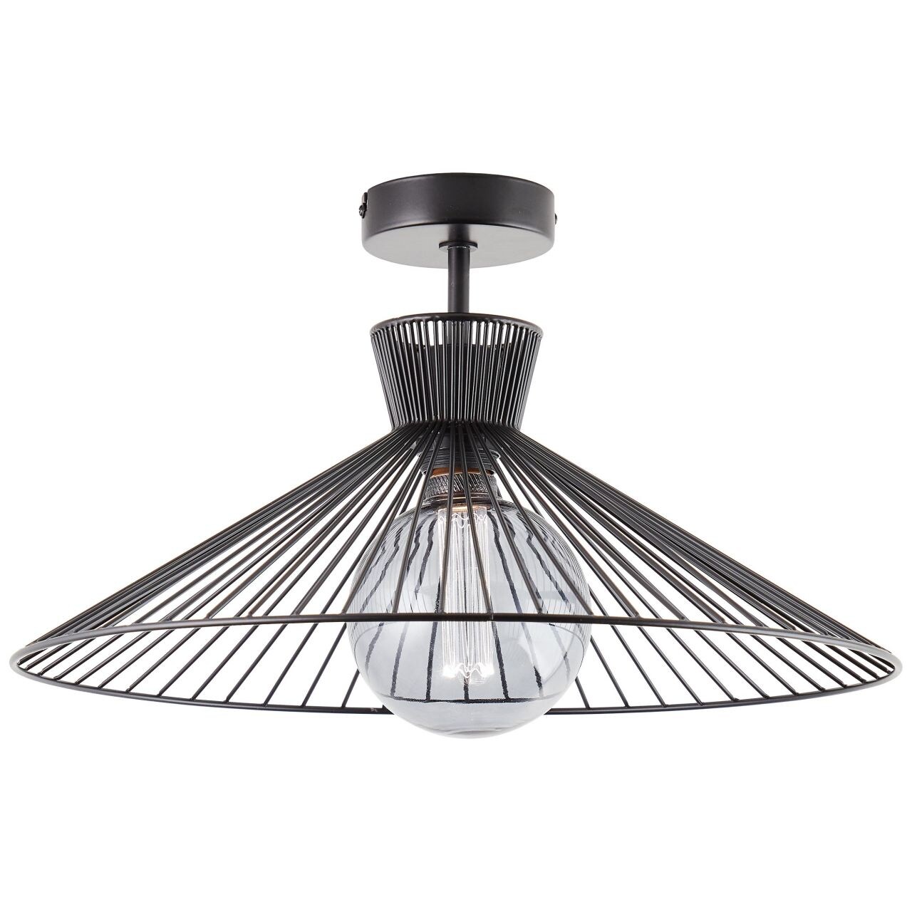 BRILLIANT Lampe, Elmont Deckenleuchte 45cm schwarz matt, 1x A60, E27, 52W, F&uuml;r LED-Leuchtmittel geeignet 