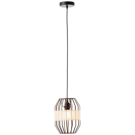 BRILLIANT Lampe, Slope Pendelleuchte 23cm schwarz/natur, 1x A60, E27, 40W,  Kabel kürzbar / in der Höhe einstellbar bei Marktkauf online bestellen