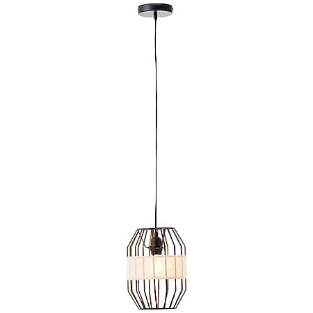 BRILLIANT Lampe, Slope Pendelleuchte 23cm schwarz/natur, 1x A60, E27, 40W,  Kabel kürzbar / in der Höhe einstellbar bei Marktkauf online bestellen