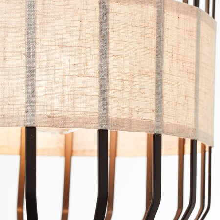 BRILLIANT Lampe, der 40W, Slope Pendelleuchte 1x E27, einstellbar schwarz/natur, in bestellen Kabel Marktkauf kürzbar / Höhe A60, bei 23cm online