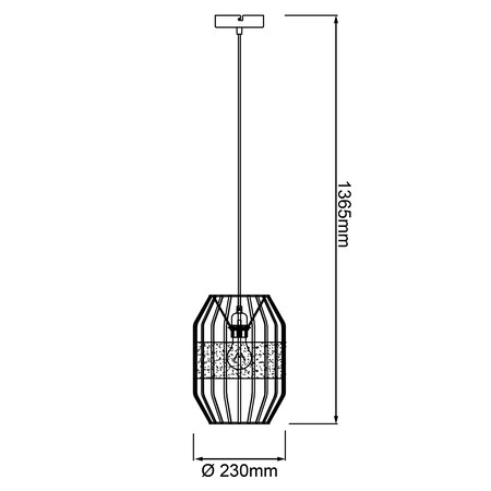 BRILLIANT Pendelleuchte Kabel bestellen E27, in Slope schwarz/natur, kürzbar Marktkauf online 1x Höhe / der bei 40W, Lampe, einstellbar A60, 23cm