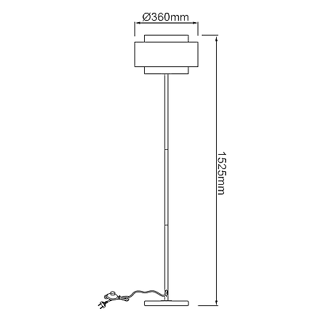 BRILLIANT Lampe, Odar Standleuchte 1flg schwarz/beige, 1x A60, E27, 42W,  Mit Fußschalter bei Marktkauf online bestellen