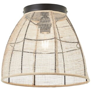 BRILLIANT Lampe, Tanah Deckenleuchte 32cm schwarz/natur, 1x A60, E27, 42W, Für LED-Leuchtmittel geeignet 