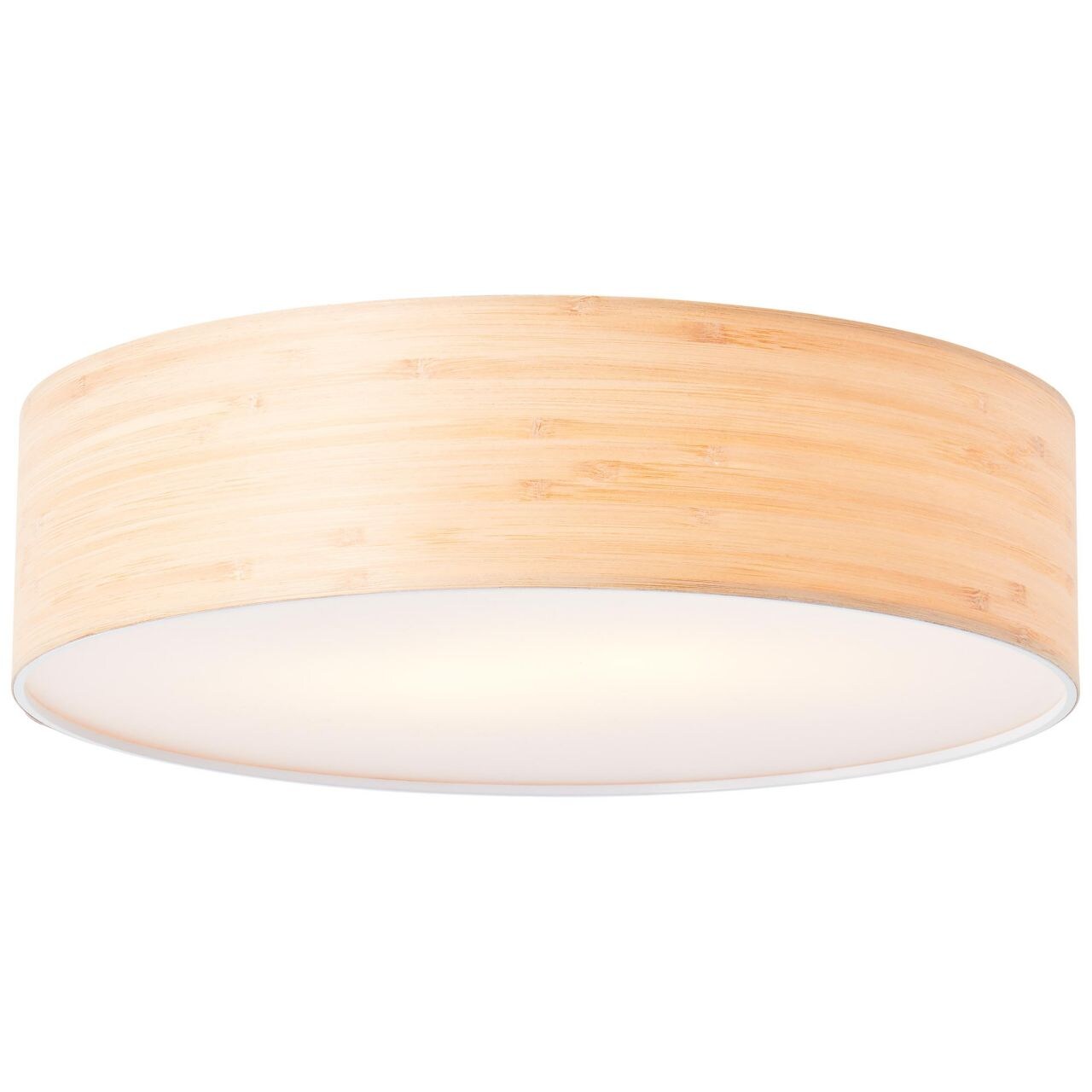 BRILLIANT Lampe, Romm Deckenleuchte 38cm holz hell/wei&szlig;, 2x A60, E27, 33W, F&uuml;r LED-Leuchtmittel geeignet 