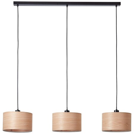 BRILLIANT Lampe, Höhe online Romm holz bestellen einstellbar Marktkauf der 52W, Kabel A60, / bei 3x Pendelleuchte E27, kürzbar in hell/schwarz, 3flg