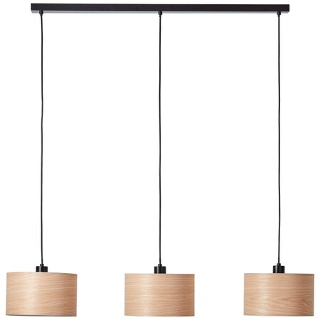 BRILLIANT Lampe, Romm Pendelleuchte 2flg oval holz hell/schwarz, 2x A60, E27,  52W, Kabel kürzbar / in der Höhe einstellbar bei Marktkauf online bestellen | Pendelleuchten