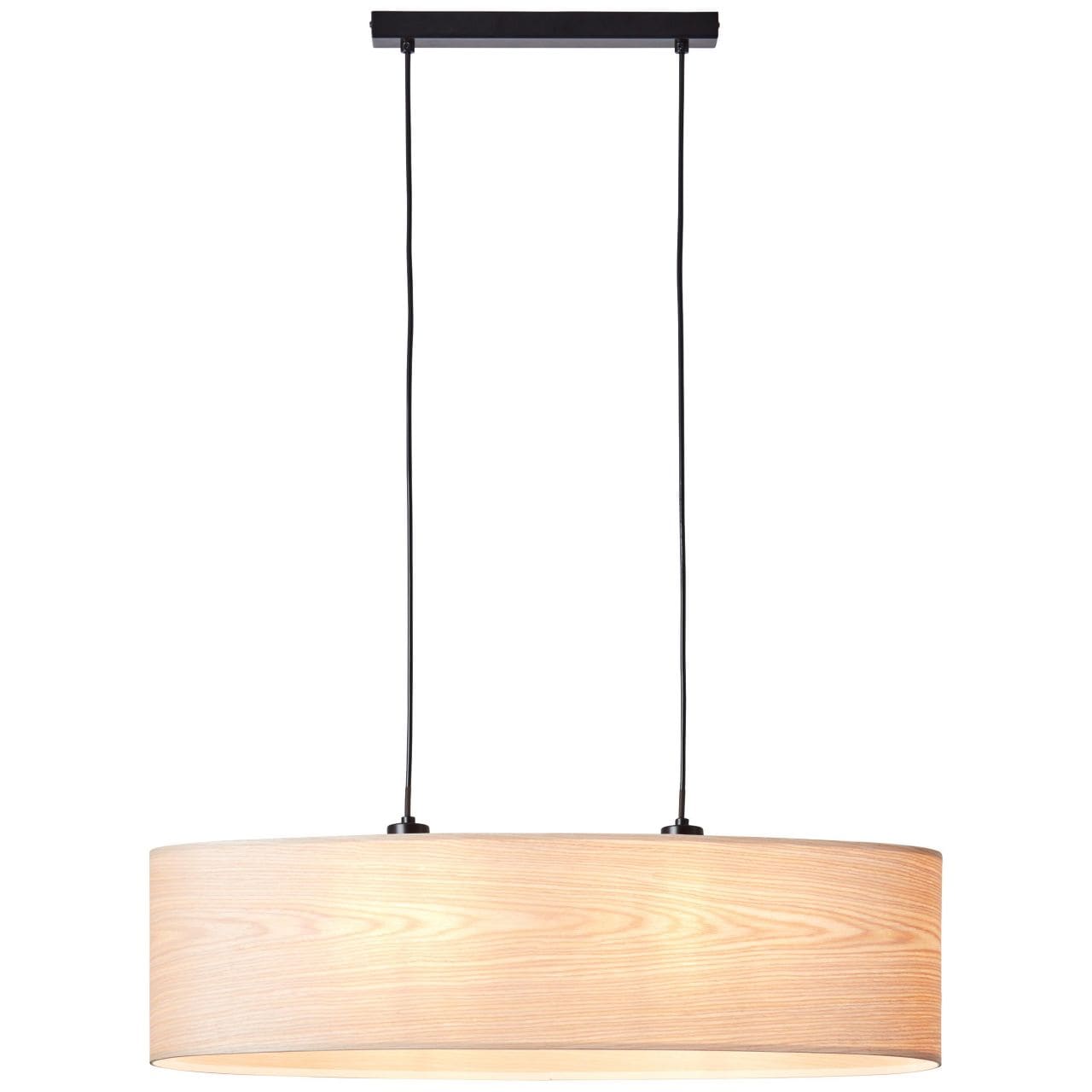 BRILLIANT Lampe, Marktkauf E27, der online einstellbar oval 2flg in holz bestellen A60, kürzbar Kabel bei Pendelleuchte Romm 52W, 2x Höhe / hell/schwarz
