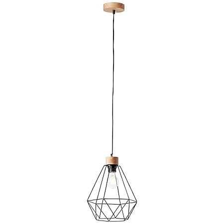 BRILLIANT Lampe, Drewno Pendelleuchte 25cm schwarz/holzfarbend, 1x A60, E27,  25W, Holz aus nachhaltiger Waldwirtschaft (FSC) bei Marktkauf online  bestellen