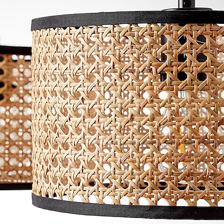 BRILLIANT Lampe, Wiley Pendelleuchte 3flg schwarz/holzfarbend, 3x A60, E27,  60W, Kabel kürzbar / in der Höhe einstellbar bei Marktkauf online bestellen