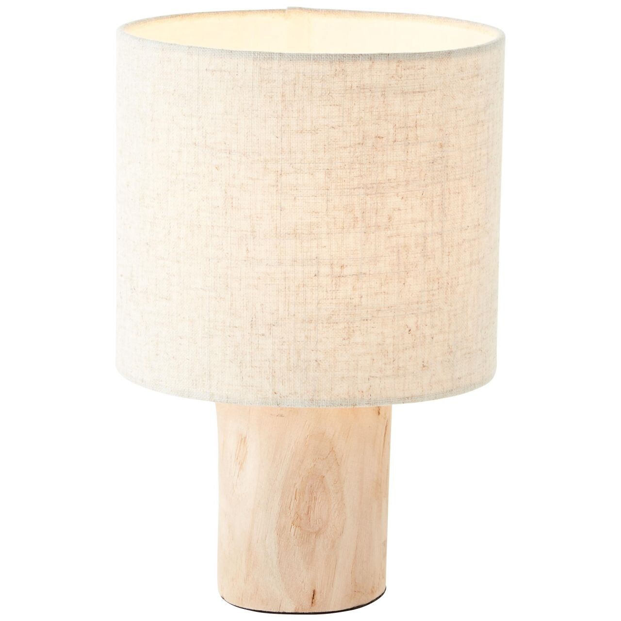BRILLIANT Lampe, Pia Tischleuchte natur, 1x A60, E27, 40W, Holz aus nachhaltiger Waldwirtschaft (FSC)