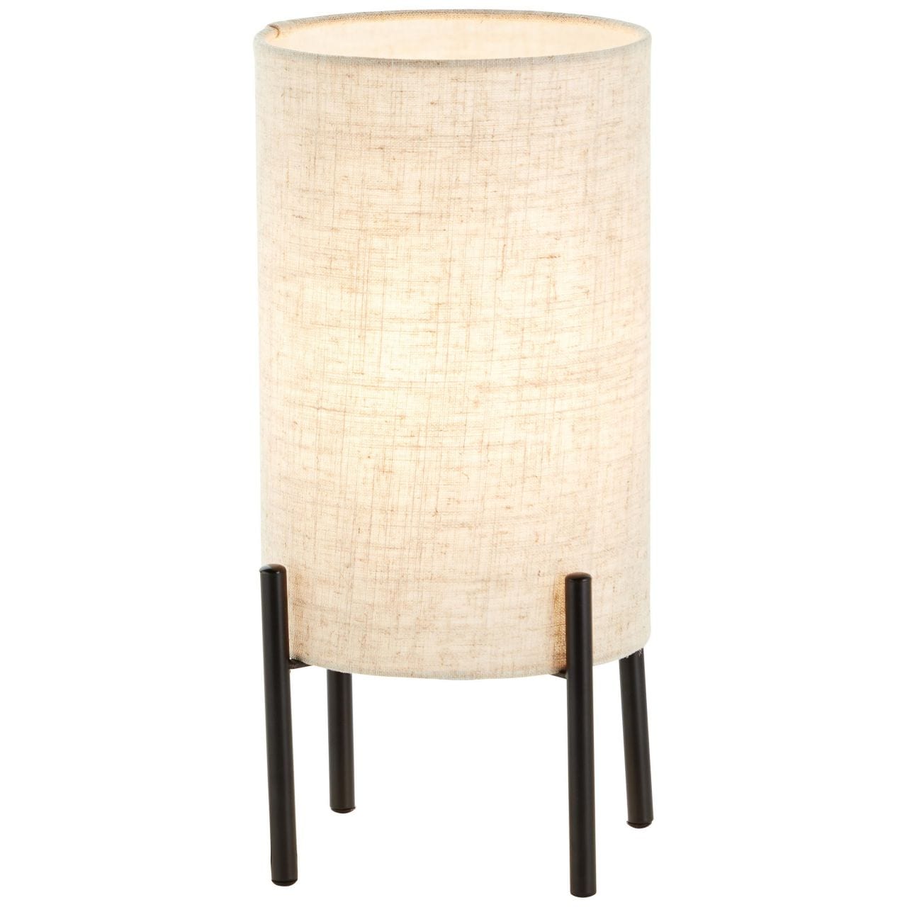 BRILLIANT Lampe, Fairhill Tischleuchte schwarz/natur, 1x A60, E27, 25W, Mit Schnurzwischenschalter 