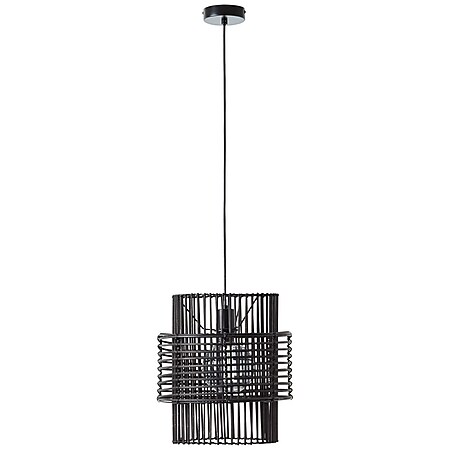 BRILLIANT Lampe, Chatham Pendelleuchte 30cm schwarz, 1x A60, E27, 25W, Kabel kürzbar / in der Höhe einstellbar 