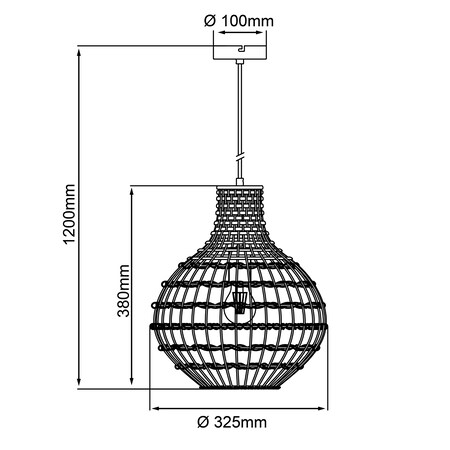 BRILLIANT Lampe, Southsea Pendelleuchte 33cm natur/schwarz, 1x A60, E27, 25W,  Kabel kürzbar / in der Höhe einstellbar bei Marktkauf online bestellen