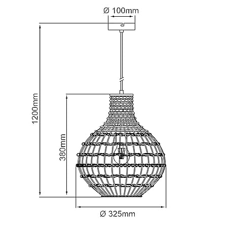 BRILLIANT Lampe, Southsea Pendelleuchte 33cm natur/schwarz, 1x A60, E27, 25W,  Kabel kürzbar / in der Höhe einstellbar bei Marktkauf online bestellen