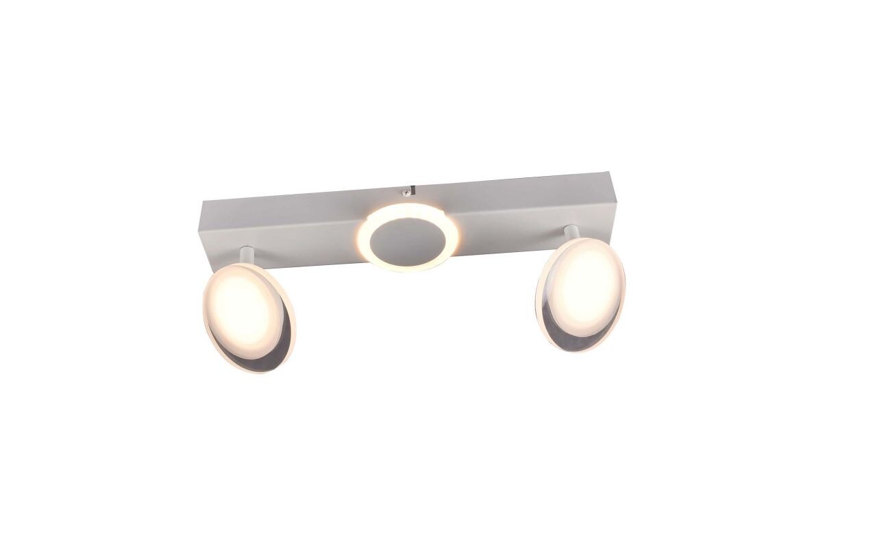 BRILLIANT Lampe, Meriza LED Spotbalken 2flg wei&szlig;, 2x LED integriert, 7W LED integriert, (900lm, 3000K), K&ouml;pfe schwenkbar 