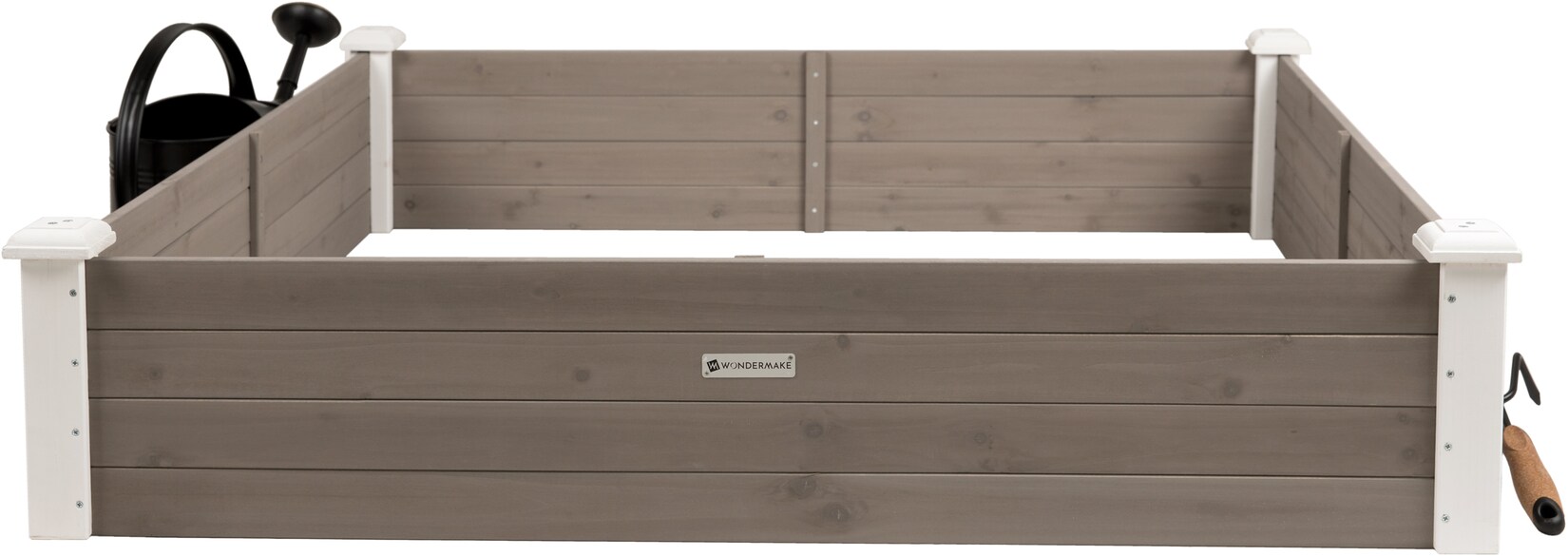 WONDERMAKE® Große Hochbeet-Umrandung aus Holz für Garten Terrasse, Pflanzbeet Bausatz XL quadratisch, Blumenbeet Kräuterbeet Beetumrandung …