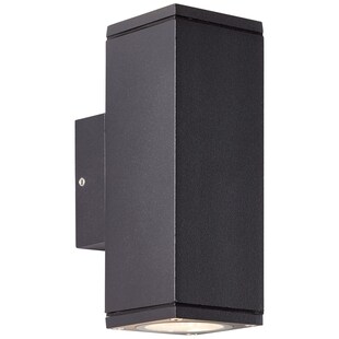 BRILLIANT Hally Außenwandleuchte 2flg silber | 2x PAR51, GU10, 18W, geeignet für Reflektorlampen (nicht enthalten) 