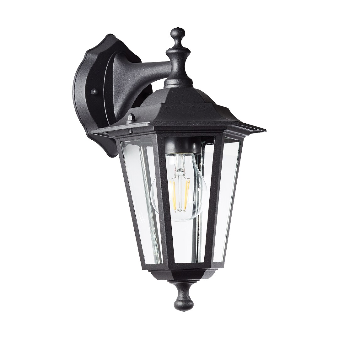 Carleen Wandleuchte Aussen Hängend Schwarz - Außenwandleuchte E27 IP44 - Wetterfeste Außenlampe für Garten, Terrasse & Eingang - LED geeignet - 31cm Hoch