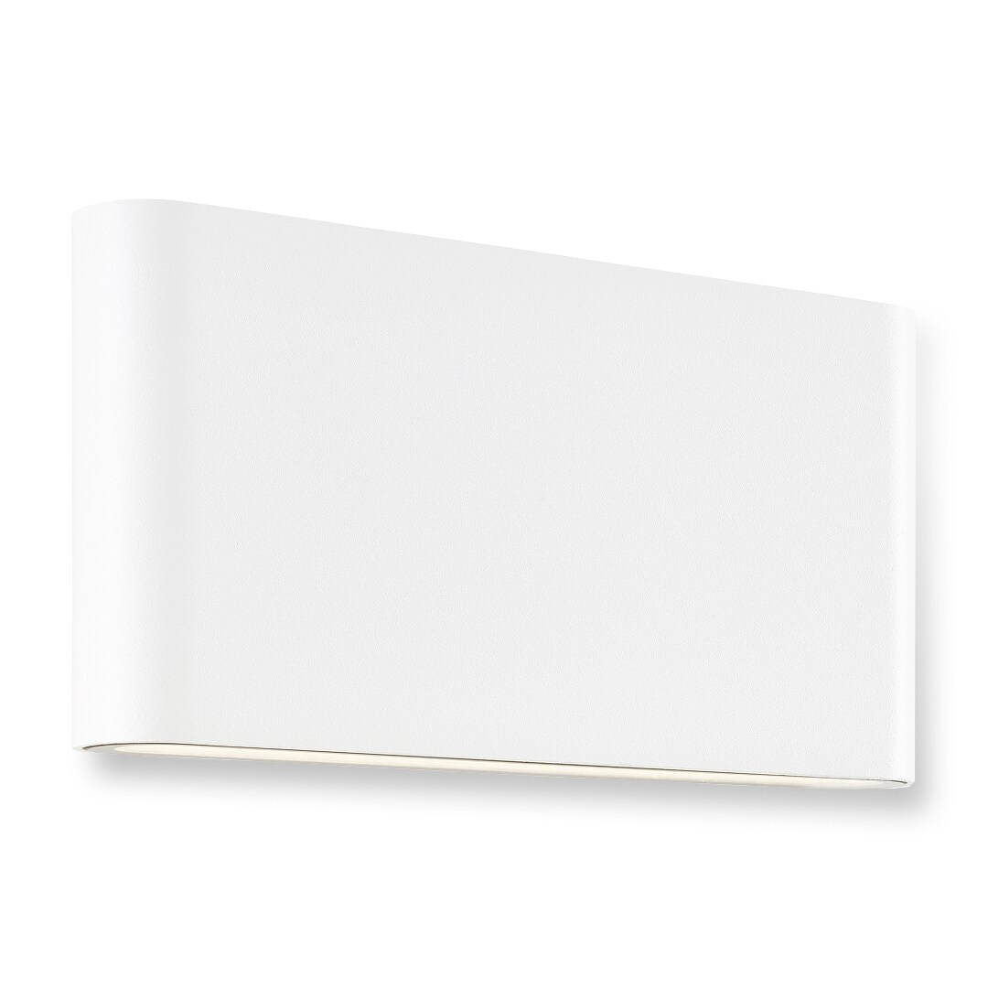 Brilliant Welbie LED Au&szlig;enwandleuchte wei&szlig;, 14W integriert, 1300 Lumen, Warmwei&szlig; (3000K), IP54 spritzwassergesch&uuml;tzt, Up- & Downlight, 17,5x9x2,9 cm, inkl. Montagematerial 