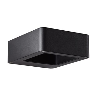 Brilliant Golda LED Außenwandleuchte - schwarz, 7W integriert, 660 Lumen, warmweiß (3000K), IP54 spritzwassergeschützt, Up- & Downlight, 14,5x12x4,5 cm, inkl. Montagematerial 