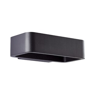 Brilliant Golda LED Außenwandleuchte – Schwarz, 7W integriert, 510 Lumen, Warmweiß (3000K), IP54 spritzwassergeschützt, Up- & Downlight, 22x13,1x5,5 cm, inkl. Montagematerial 
