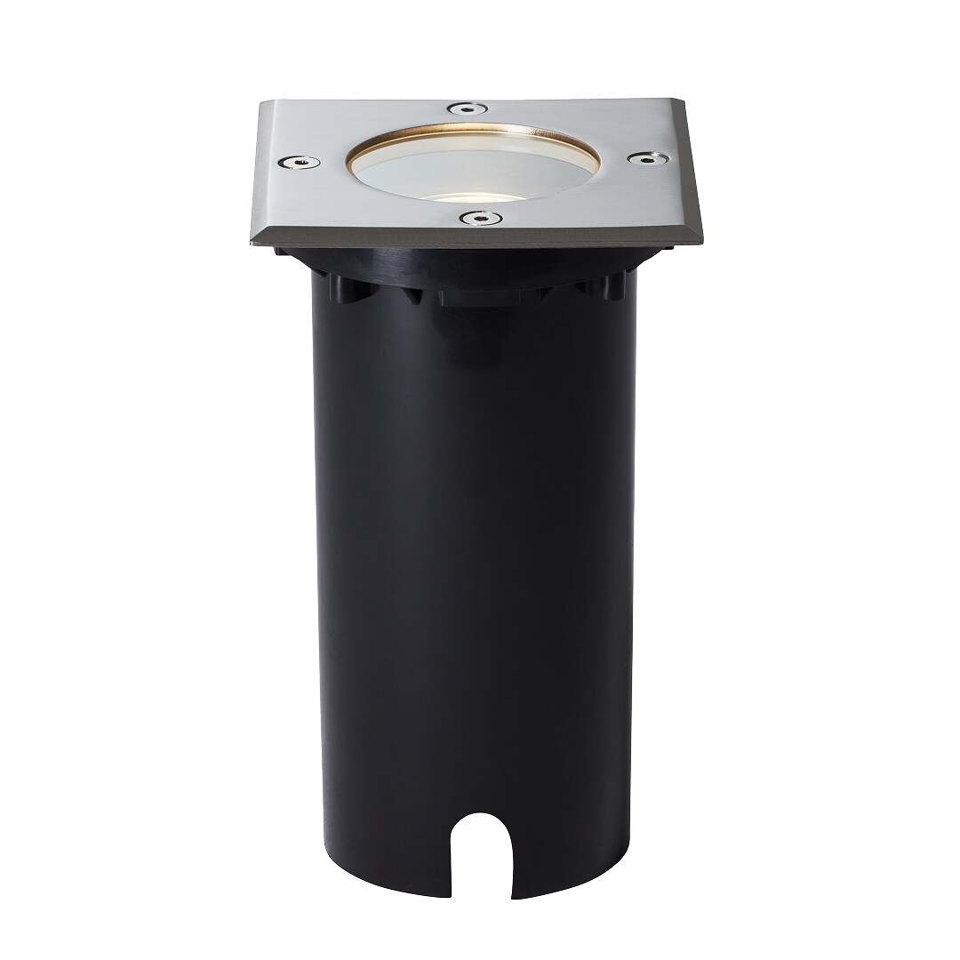 Brilliant Itch Bodenleuchte Au&szlig;en IP67 &ndash; Bodeneinbauleuchte Edelstahl 11x11cm f&uuml;r Garten & Einfahrt &ndash; GU10 &ndash; LED geeignet &ndash; Leuchtmittel nicht enthalten &ndash; 11 x 11cm x 17,5 cm 