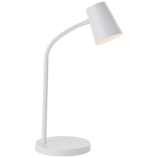 BRILLIANT Illa LED Tischleuchte Induktionsladeschale weiß | 1x LED integriert, 5.5W LED integriert, (Lichtstrom: 780lm, Lichtfarbe: 3000K) 