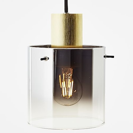 BRILLIANT Osaki Pendelleuchte 3flg gold/rauchglas | 3x A60, E27, 52W,  geeignet für Normallampen (nicht enthalten) bei Marktkauf online bestellen